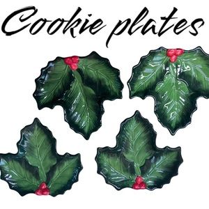 Holiday Cookie Plates - set of 4